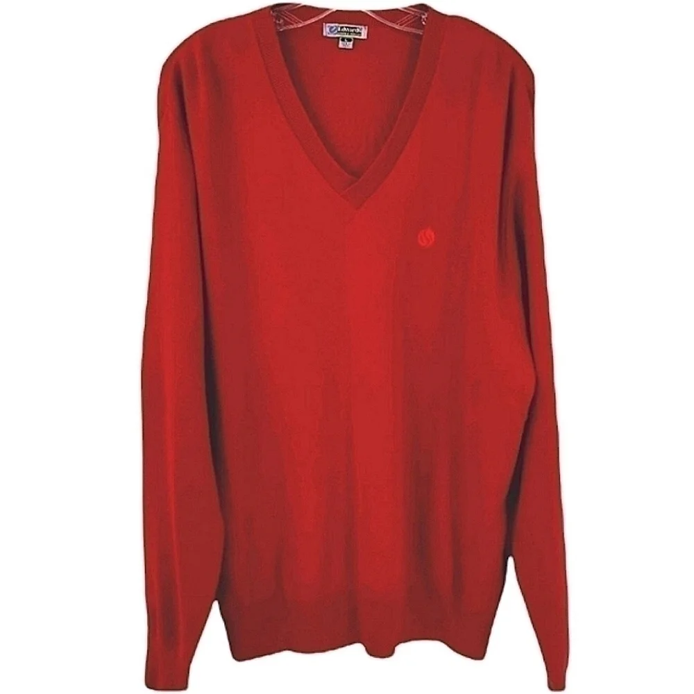 Edwards Andrew Rohan L Men's Red Sweater Vtg